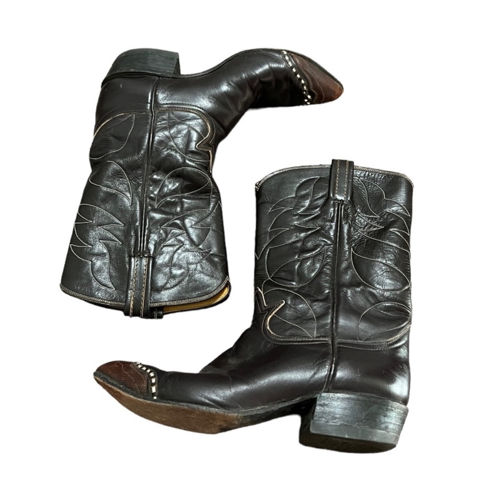 Black Western Leather Boots